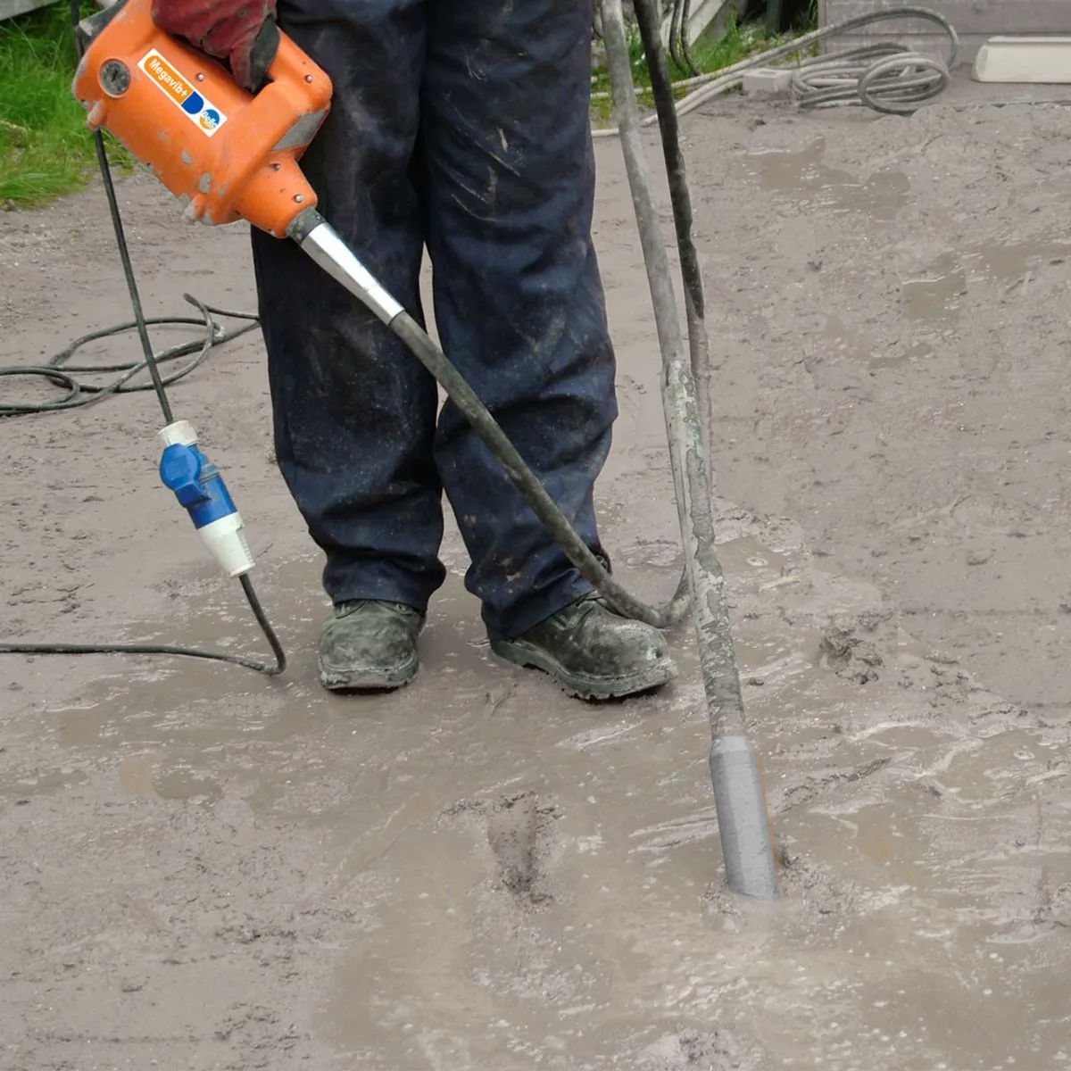 Belle 244/01100 Megavib  Poker Head 25mm & 3m Shaft Efficient Vibrating Tool for Concrete Compaction