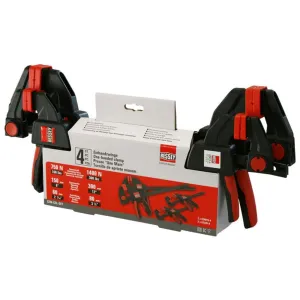 Bessey EZM-EZL-SET One-Handed Clamp 4 Piece Set  2 x 6 & 2 x 12