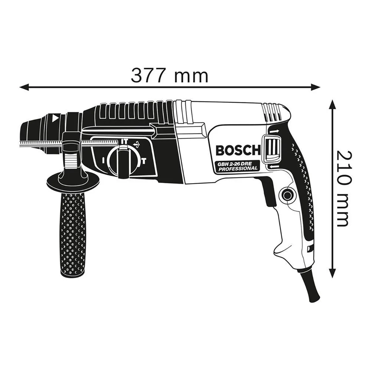 Bosch GBH 2-26 SDS Plus Rotary Hammer Drill 110V In Case - 06112A3060