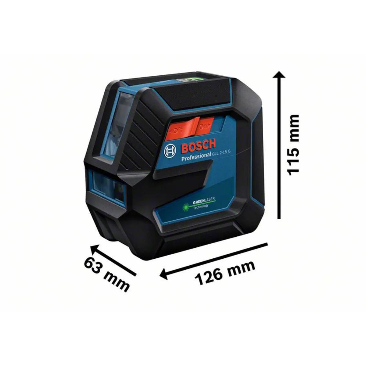 Bosch GLL 2-15 G Professional Accurate Green Line Laser with Universal Mount & Clamp 0601063W02