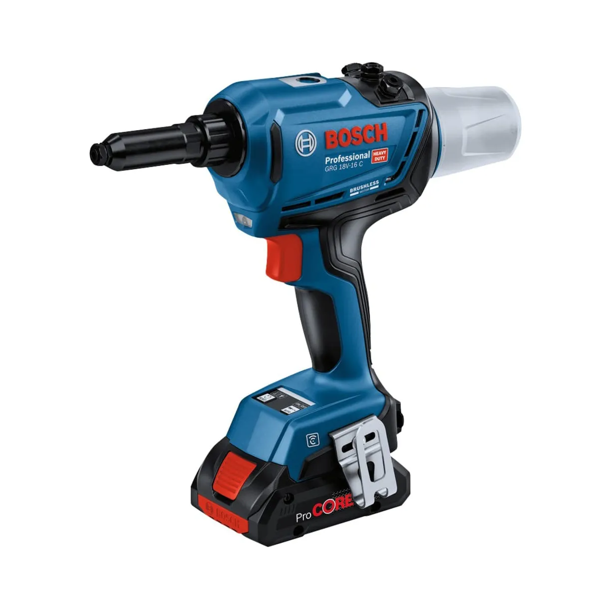 Bosch GRG 18V-16 C Rivet Gun 2 x 2.0Ah Batteries & Charger in Case 06019K5071