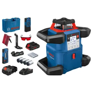 Bosch GRL 600 CHV 4 Piece Professional Rotation Laser Set with Batteries & Charger in Case 0601061F70