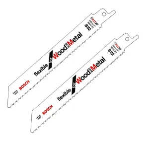 Bosch S922HF Reciprocating Sabre Saw Blade For Wood & Metal Pack of 2 - 2608656039
