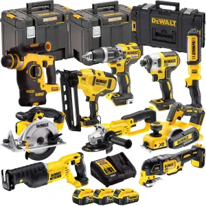 Dewalt 18V 10 Piece Power Tool Kit with 3 x 5.0Ah Batteries T4TKIT-867