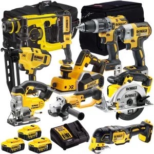 Dewalt 18V 10 Piece Power Tool Kit with 3 x 5.0Ah Battery & Charger T4TKIT-925