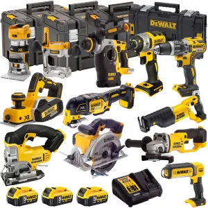 Dewalt 18V 11 Piece Power Tool Kit with 3 x 5.0Ah Batteries T4TKIT-5300