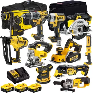 Dewalt 18V 11 Piece Power Tool Kit with 3 x 5.0Ah Battery & Charger T4TKIT-917