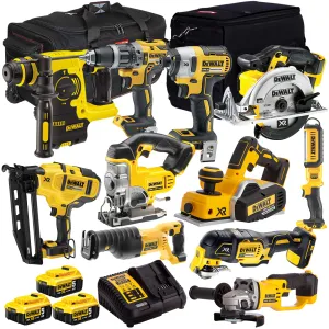 Dewalt 18V 11 Piece Power Tool Kit with 3 x 5.0Ah Battery & Charger T4TKIT-935