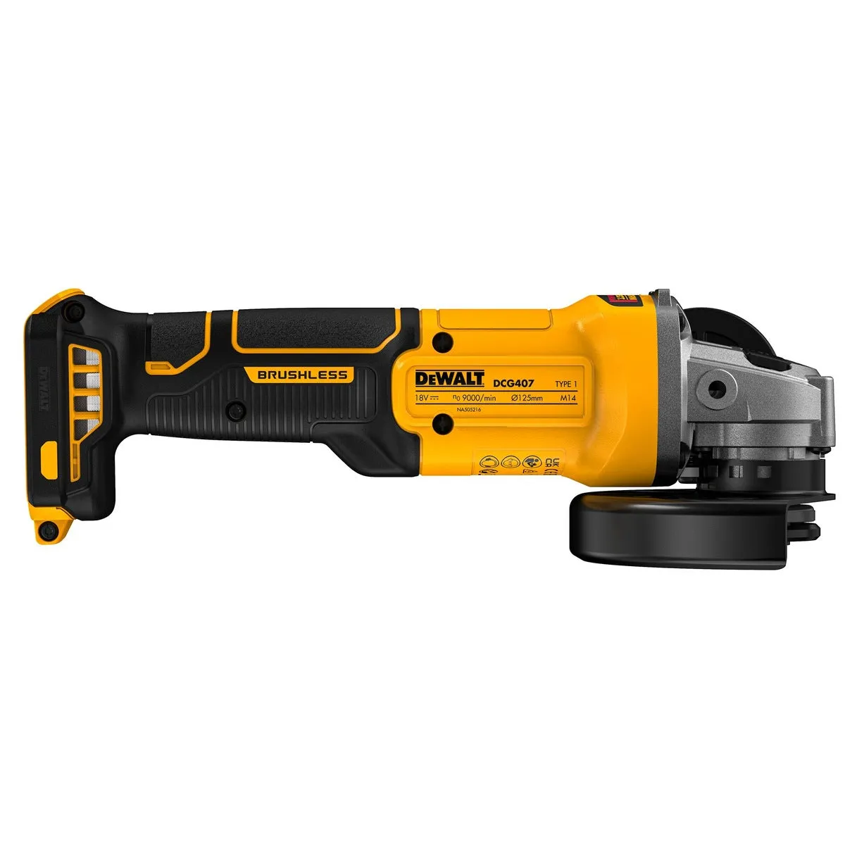 Dewalt DCG407N 18V XR Brushless 125mm Angle Grinder with 1 x 4.0Ah Battery & Charger
