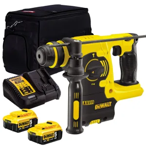Dewalt DCH253N 18V SDS  Rotary Hammer Drill with 2 x 5.0Ah Batteries & Charger in Bag