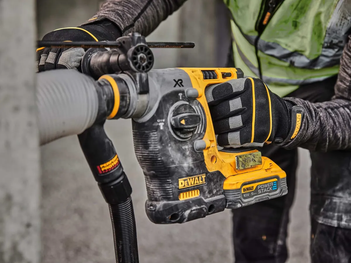 Dewalt DCH273H2T 18V XR Brushless SDS Plus Hammer Drill with 2 x 5.0Ah Batteries Charger & Heavy-duty Kitbox