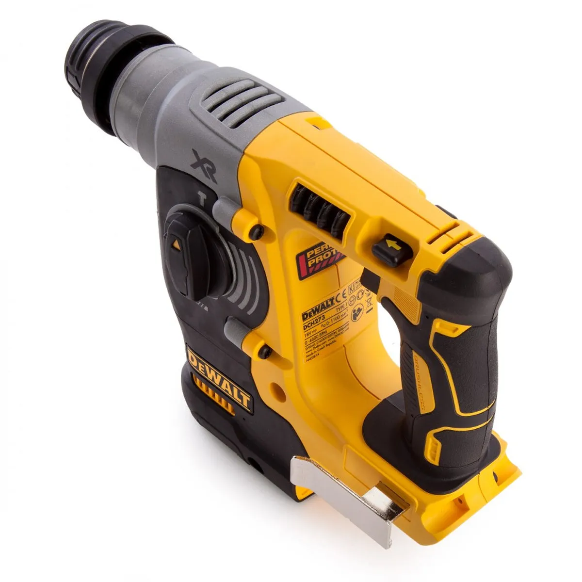 Dewalt DCH273N 18V Brushless Hammer Drill & 4 Piece Chisel Set   Keyless Chuck