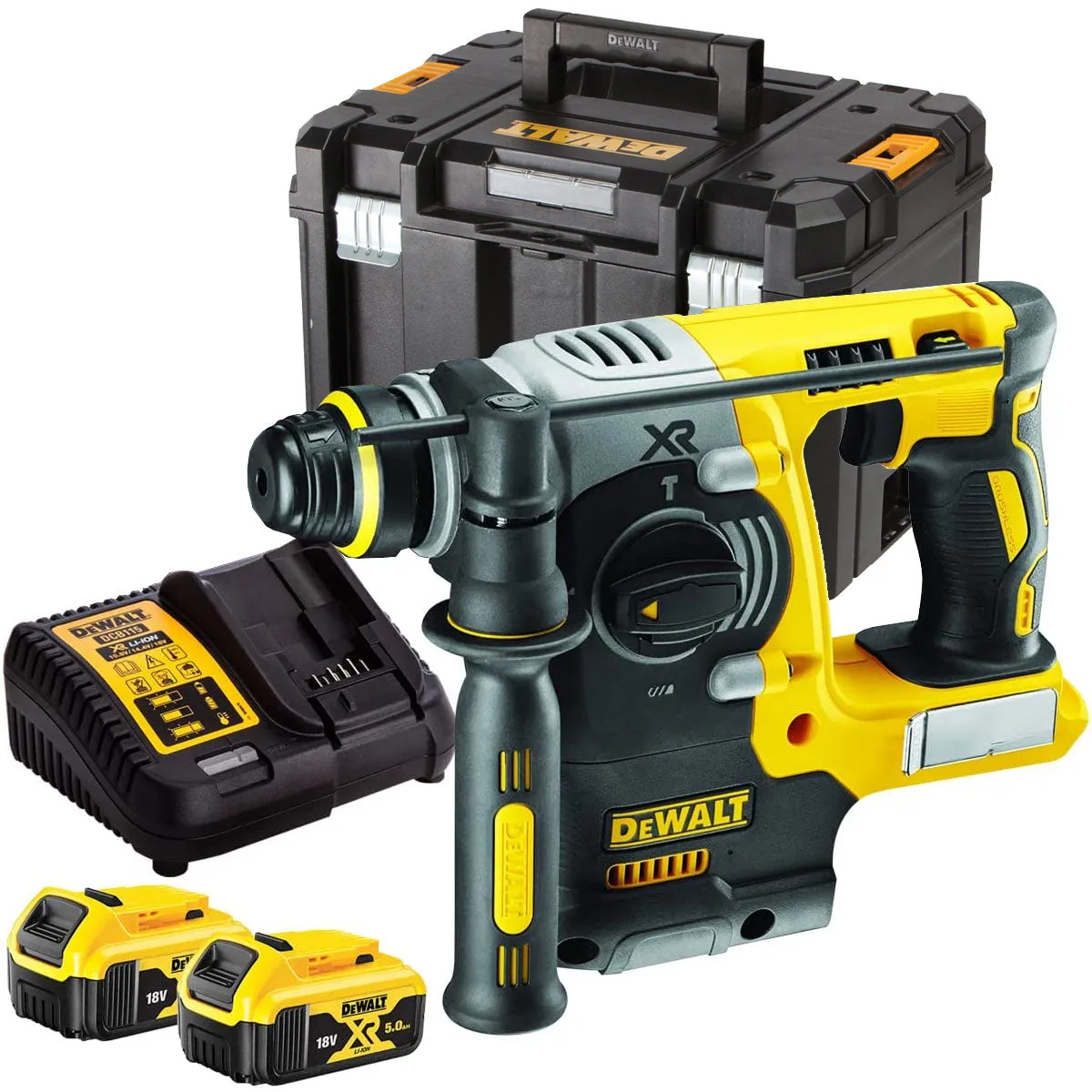 DeWalt DCH273N 18V Brushless SDS  Rotary Hammer Drill with 2 x 5.0Ah Batteries & Charger in Case