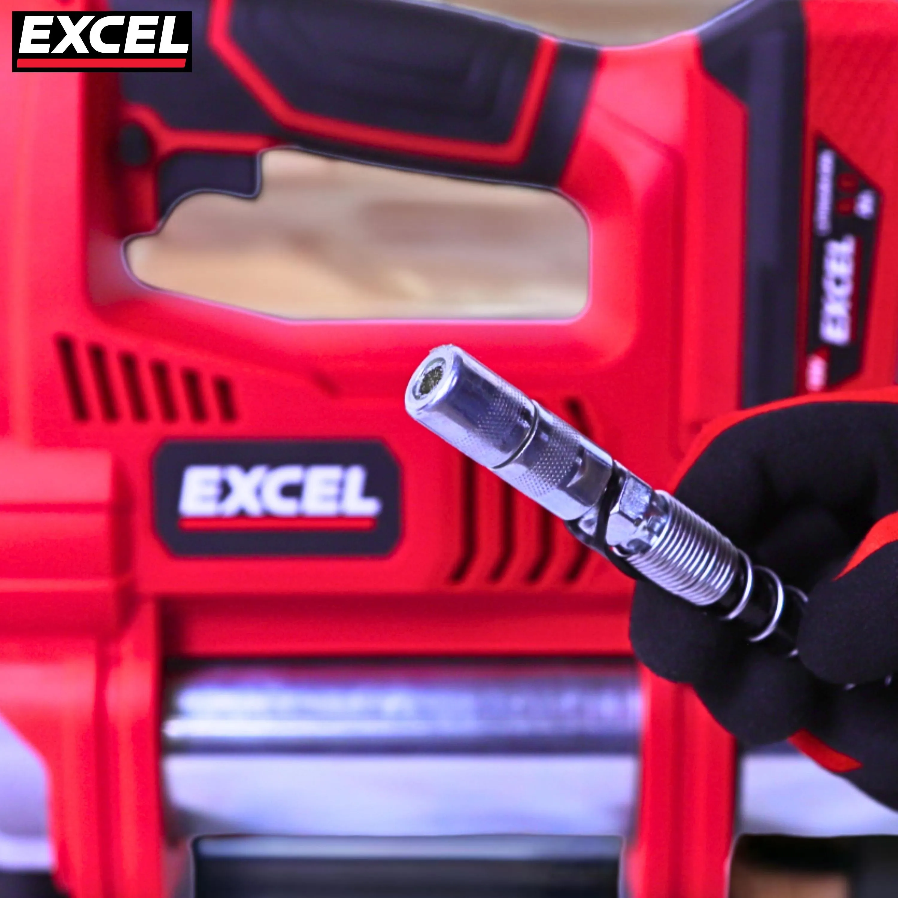 Excel 18V Cordless Grease Gun with 2 x 5.0Ah Battery & Charger