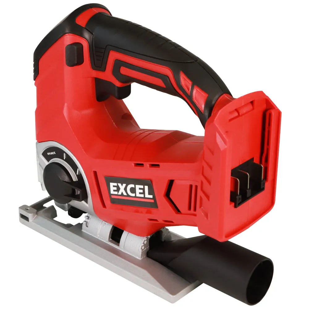 Excel 18V Cordless Jigsaw with 1 x 4.0Ah Battery Charger & Bag EXL581B