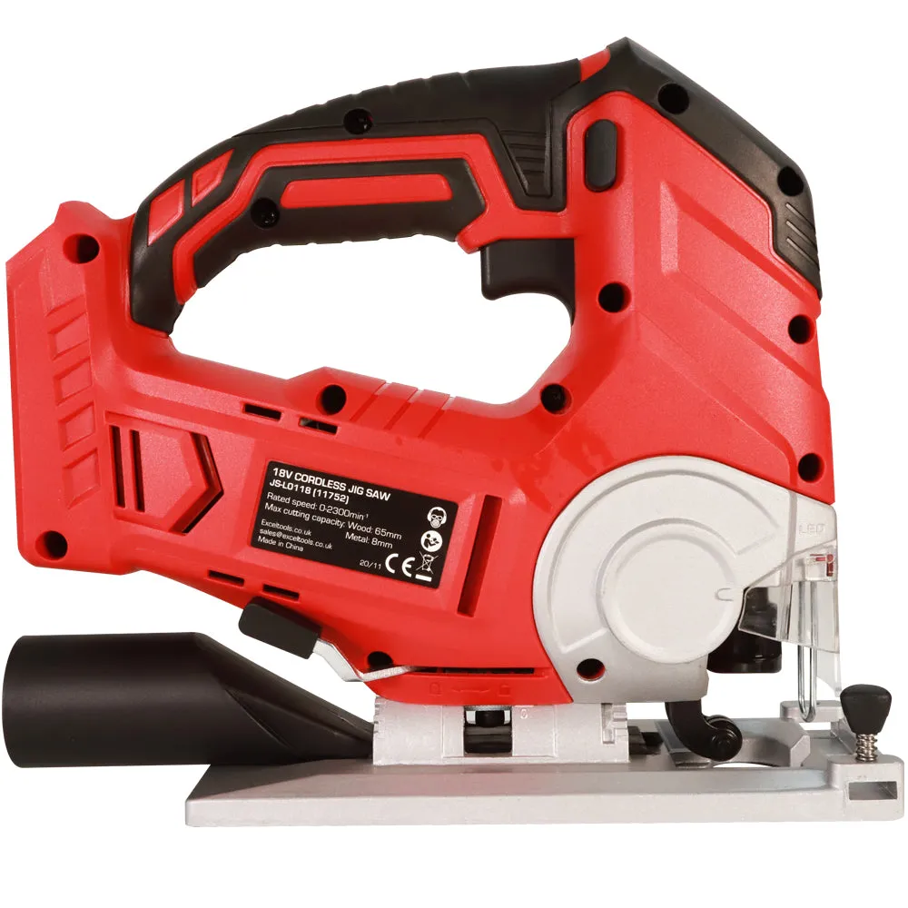 Excel 18V Cordless Jigsaw with 1 x 4.0Ah Battery Charger & Bag EXL581B