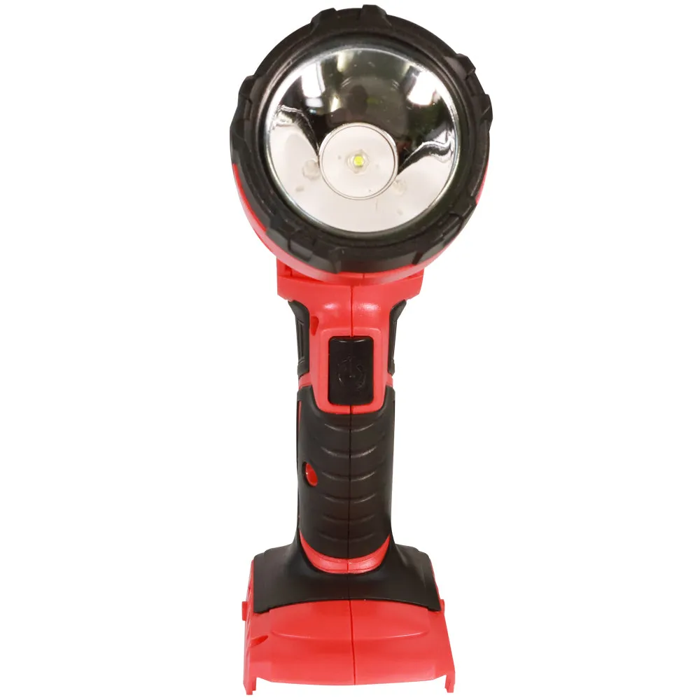 Excel 18V Cordless LED Flashlight Torch with 1 x 2.0Ah Battery Charger & 18 Bag