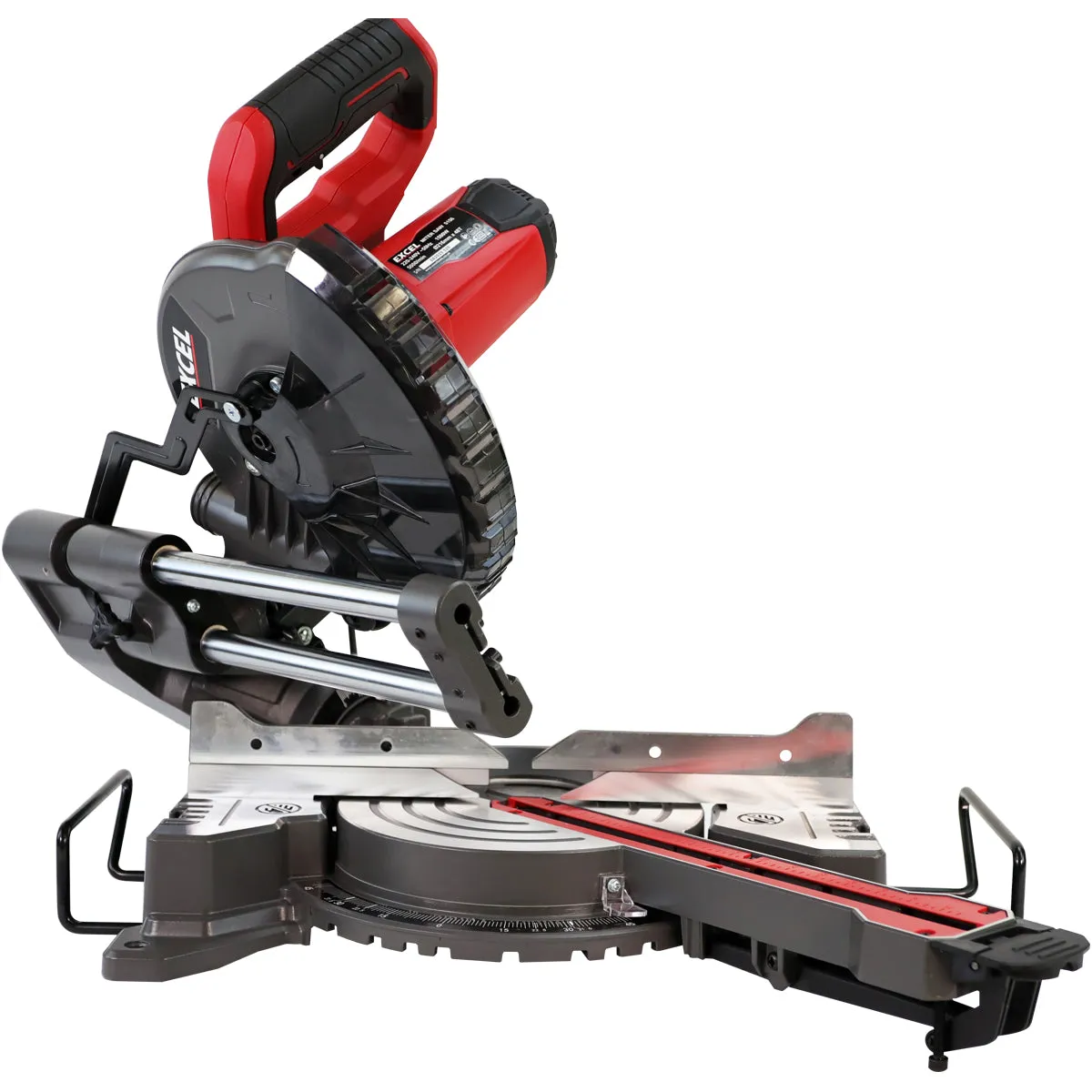 Excel 216mm Mitre Saw Large Base Laser 240V with Leg Stand Extra 1 x 24T Blade