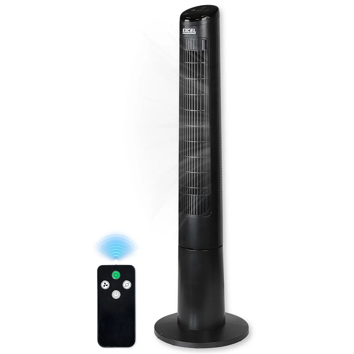 Excel 40 Tower Fan with Touch Enabled Controls and Remote Control - Black