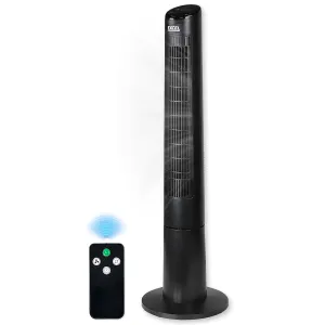 Excel 40 Tower Fan with Touch Enabled Controls and Remote Control - Black
