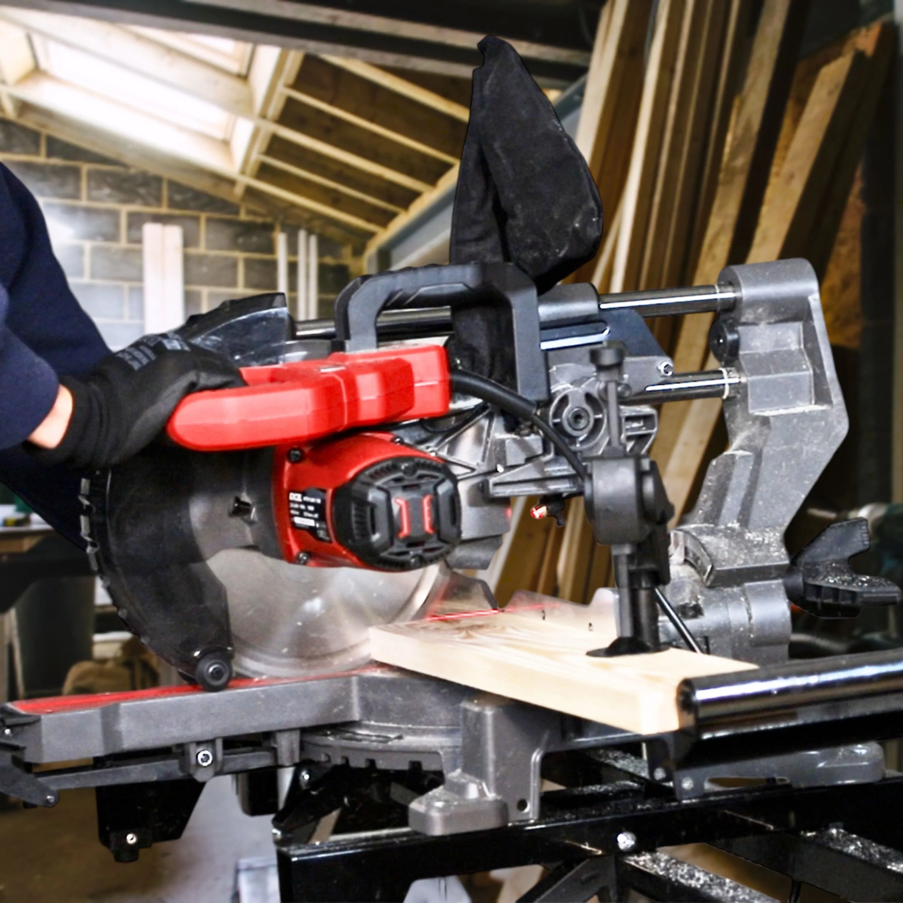 Excel 8.5 216mm Mitre Saw Large Base 1500W/240V with Laser