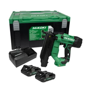 Hikoki NT1850DFJXZ 18V Brushless 18G Brad Nailer with 2 x 2.0Ah Batteries. Charger & Case