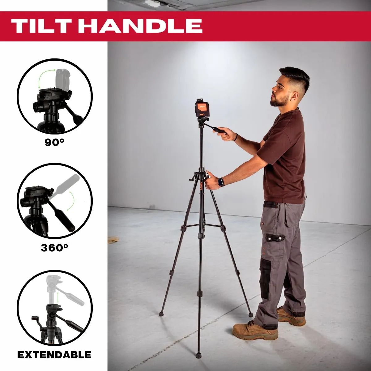 Kendo Adjustable Tripod 0.61.5m with Carry Bag
