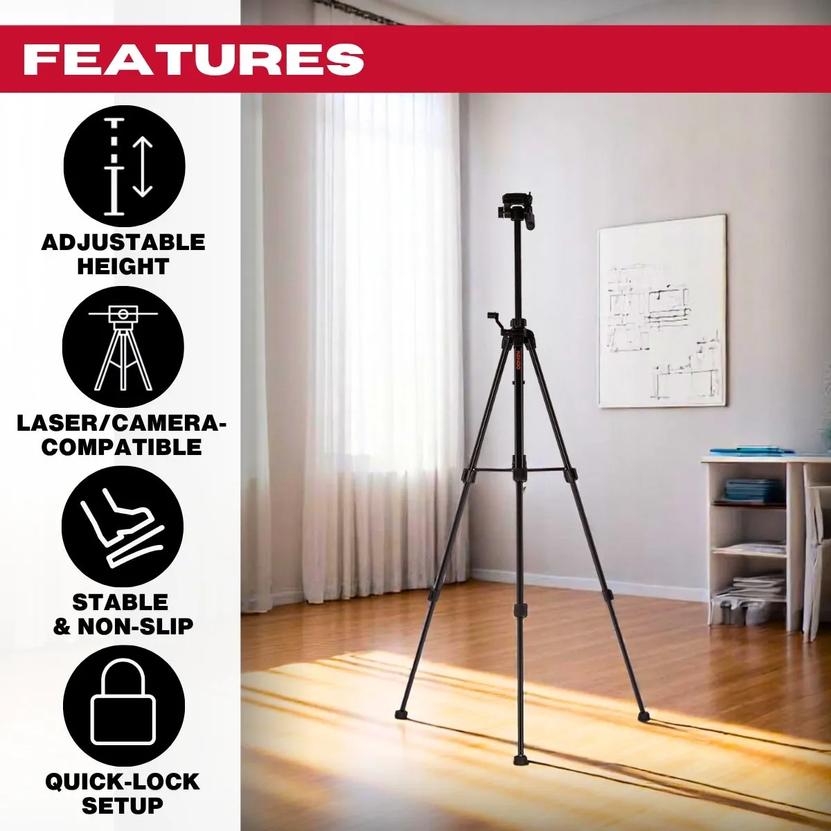 Kendo Adjustable Tripod 0.61.5m with Carry Bag