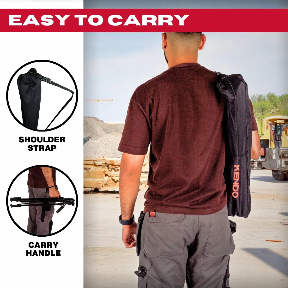 Kendo Adjustable Tripod 0.61.5m with Carry Bag