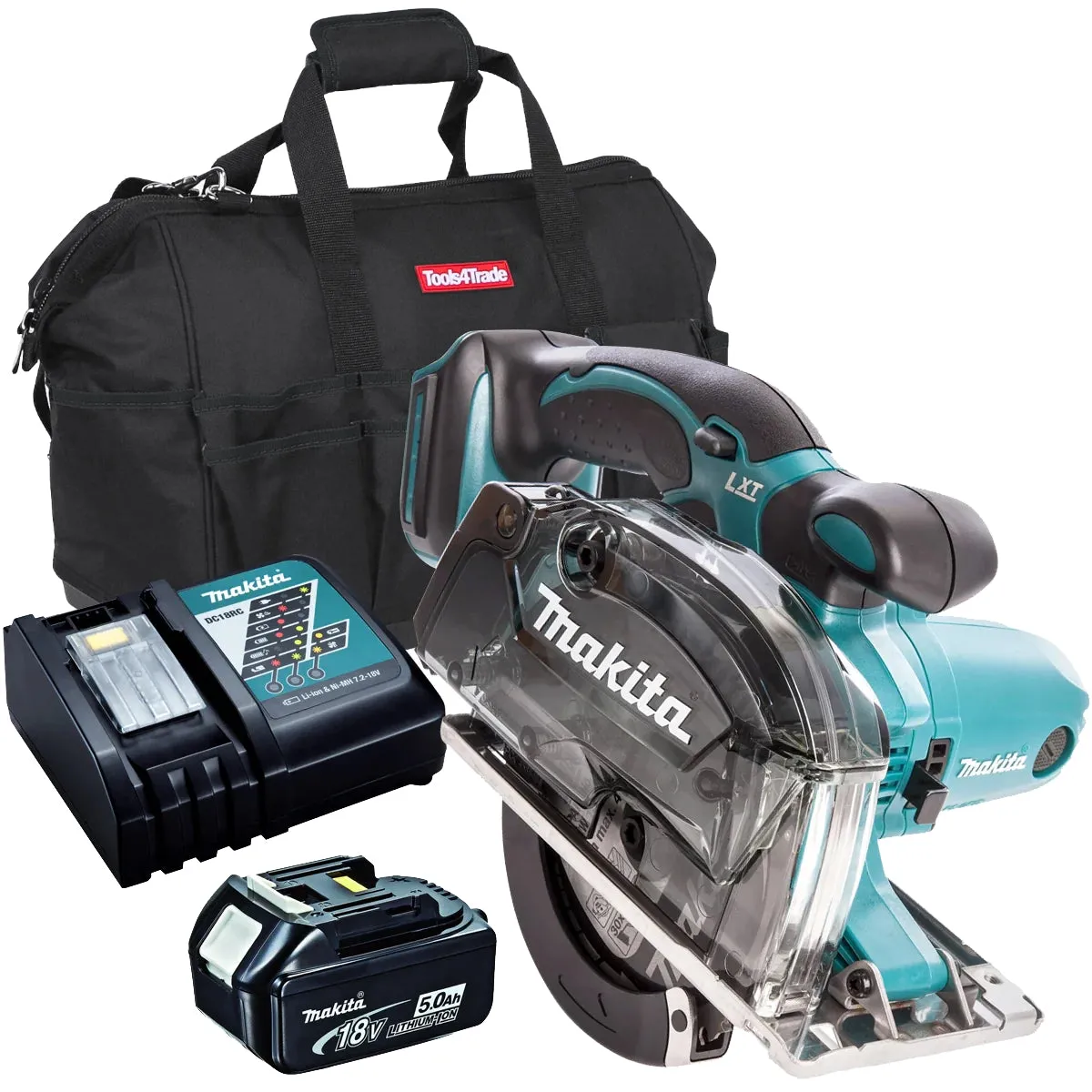 Makita DCS552Z 18V 136mm Metal Cut Saw With 1 x 5.0Ah Battery Charger & Bag