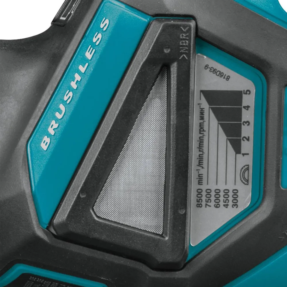 Makita DGA463Z 18V Brushless 115mm Angle Grinder with 1 x 5.0Ah Battery Charger & 18 Bag