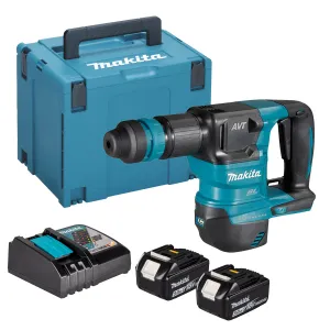 Makita DHK180RTJ 18V LXT Brushless SDS-PLUS Power Scraper With 2 x 5.0Ah Batteries. Charger In Case