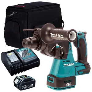 Makita DHR242Z 18V SDS  Brushless 24mm Rotary Hammer Drill with 1 x 5.0Ah Battery Charger & Bag