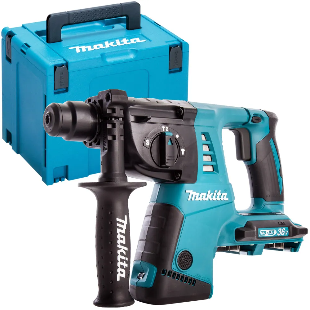 Makita DHR263ZJ 36V SDS  Hammer Drill With 4 Piece Chisel Set & Keyless Chuck