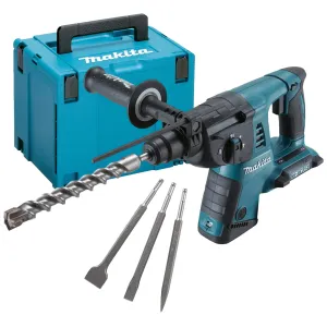 Makita DHR263ZJ 36V SDS  Rotary Hammer Drill With 3 Piece Chisel