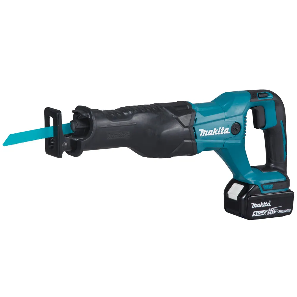 Makita DJR186Z 18V Reciprocating Sabre Saw with 1 x 5.0Ah Battery & Charger in Case