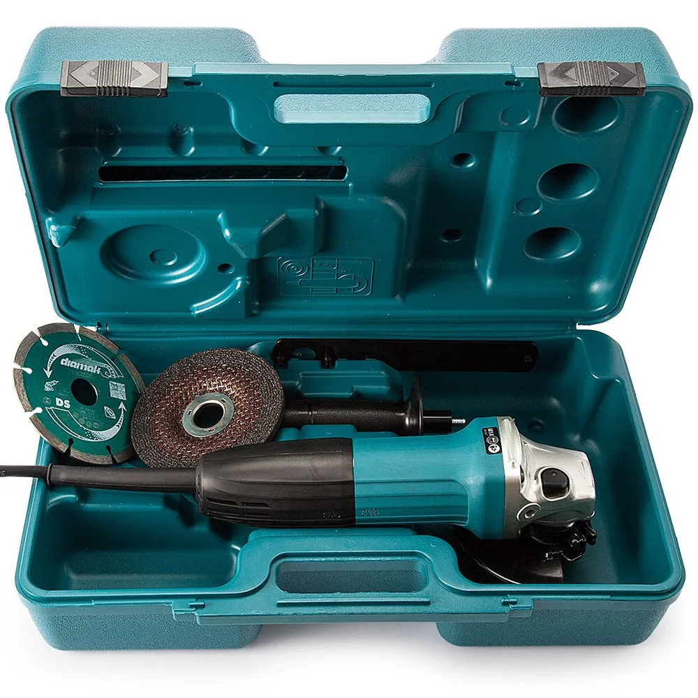 Makita GA4530RKD/2 115mm/4.5 Angle Grinder With Case & Diamond Blade 240V