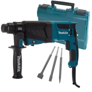 Makita HR2630/1 3 Mode SDS  Rotary Hammer Drill 110V with 3 Piece Chisel