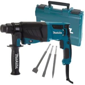Makita HR2630/2 SDS  Rotary Hammer Drill 240V with 3 Piece Chisel