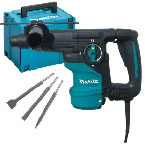 Makita HR3001CJ/1 3 Mode SDS  Rotary Hammer 110V With 3 Piece Chisel
