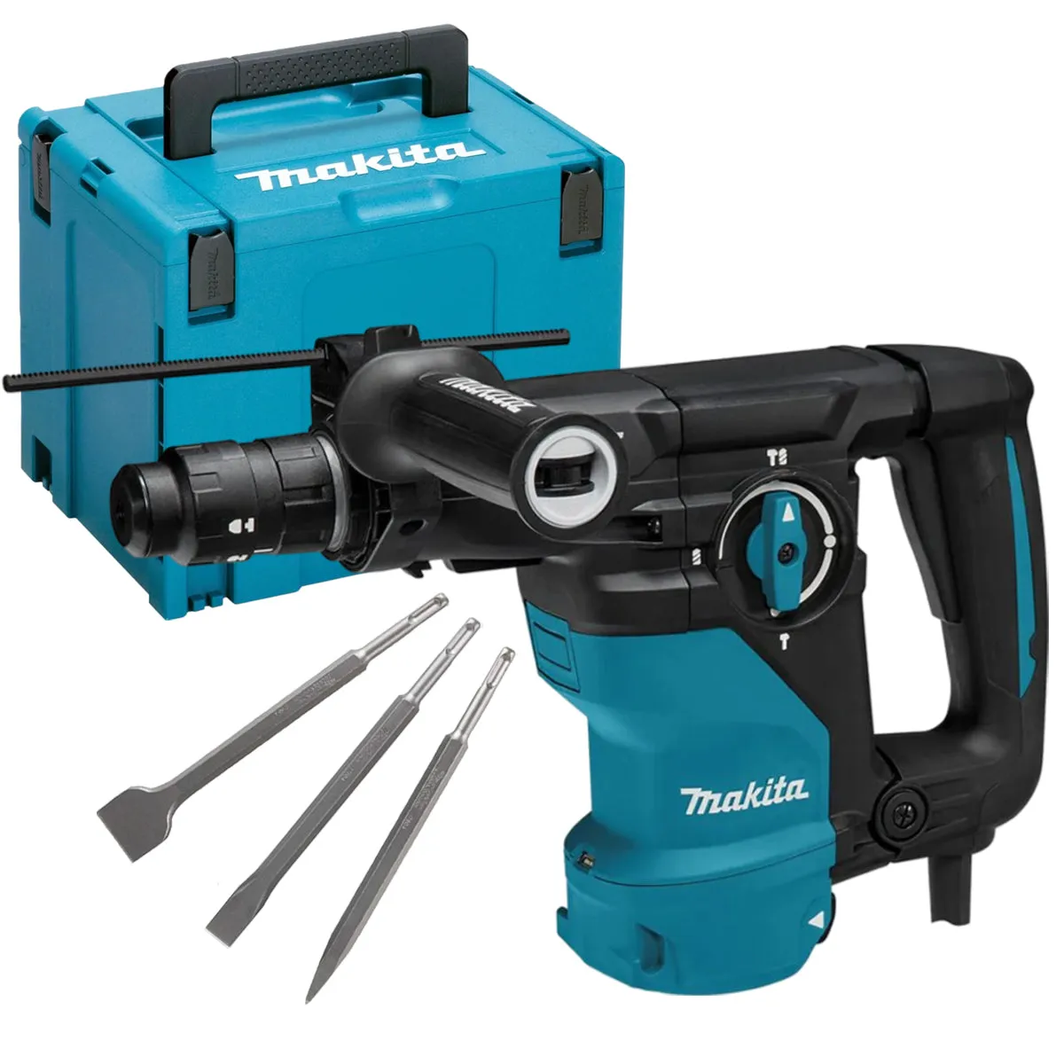 Makita HR3012FCJ/1  SDS  Rotary Hammer Drill 110V with 3 Piece Chisel
