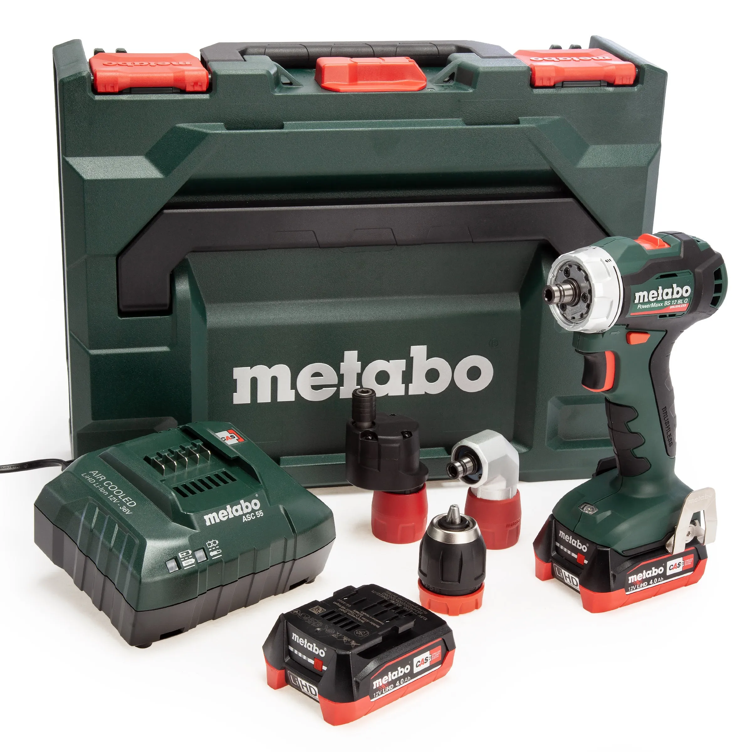 Metabo BS 12 BL Q 12V Brushless PowerMaxx Drill Driver with 2 x 4.0Ah Batteries. Charger & Case UK601039801