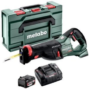 Metabo SSEP 18 LT BL 18V Brushless Sabre Saw with 1 x 5.2Ah Battery Charger & Metabox