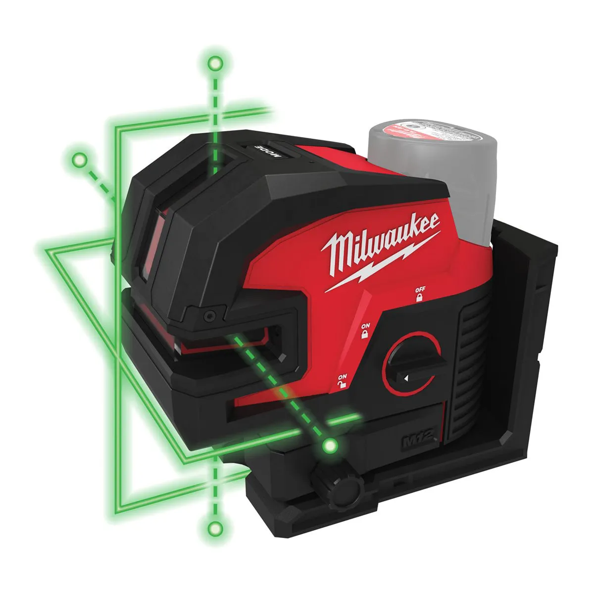 Milwaukee M12CLL4P-0C 12V Cross Line Laser with 4 Points Body Only in Carry Case 4933479202