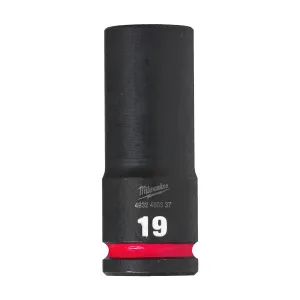 Milwaukee SHOCKWAVE 19mm 1/2 Drive Deep Impact Socket 4932480337