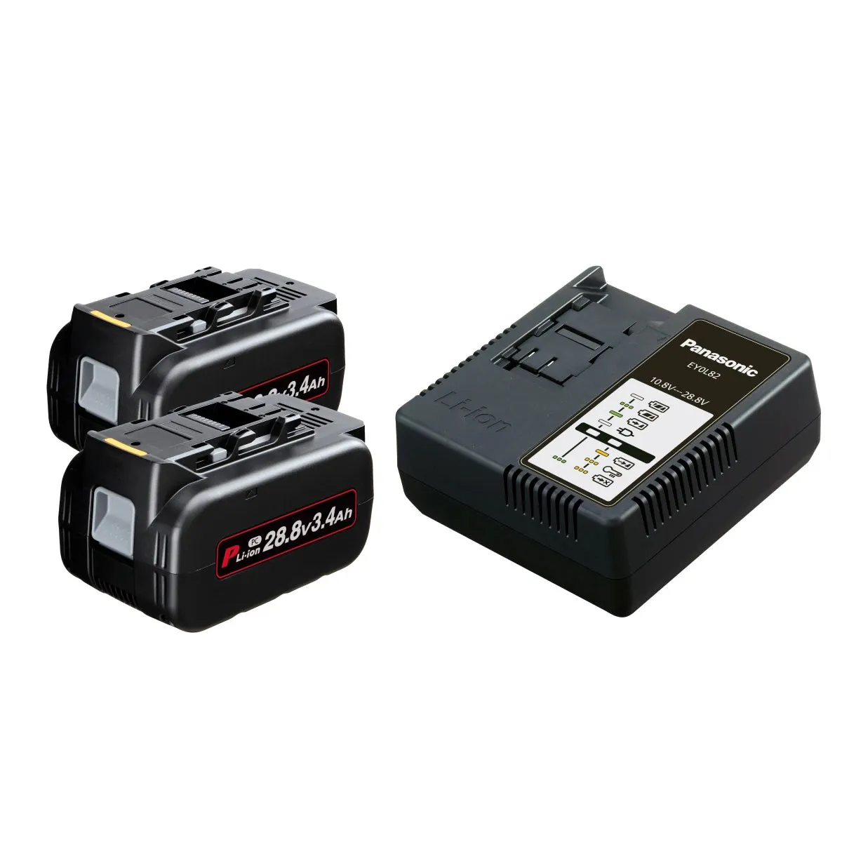 Panasonic PAN7881PC2S EY7881PC2S 28.8V SDS Plus Rotary Hammer  2 x 3.4Ah Li-ion Batteries & Charger With Case