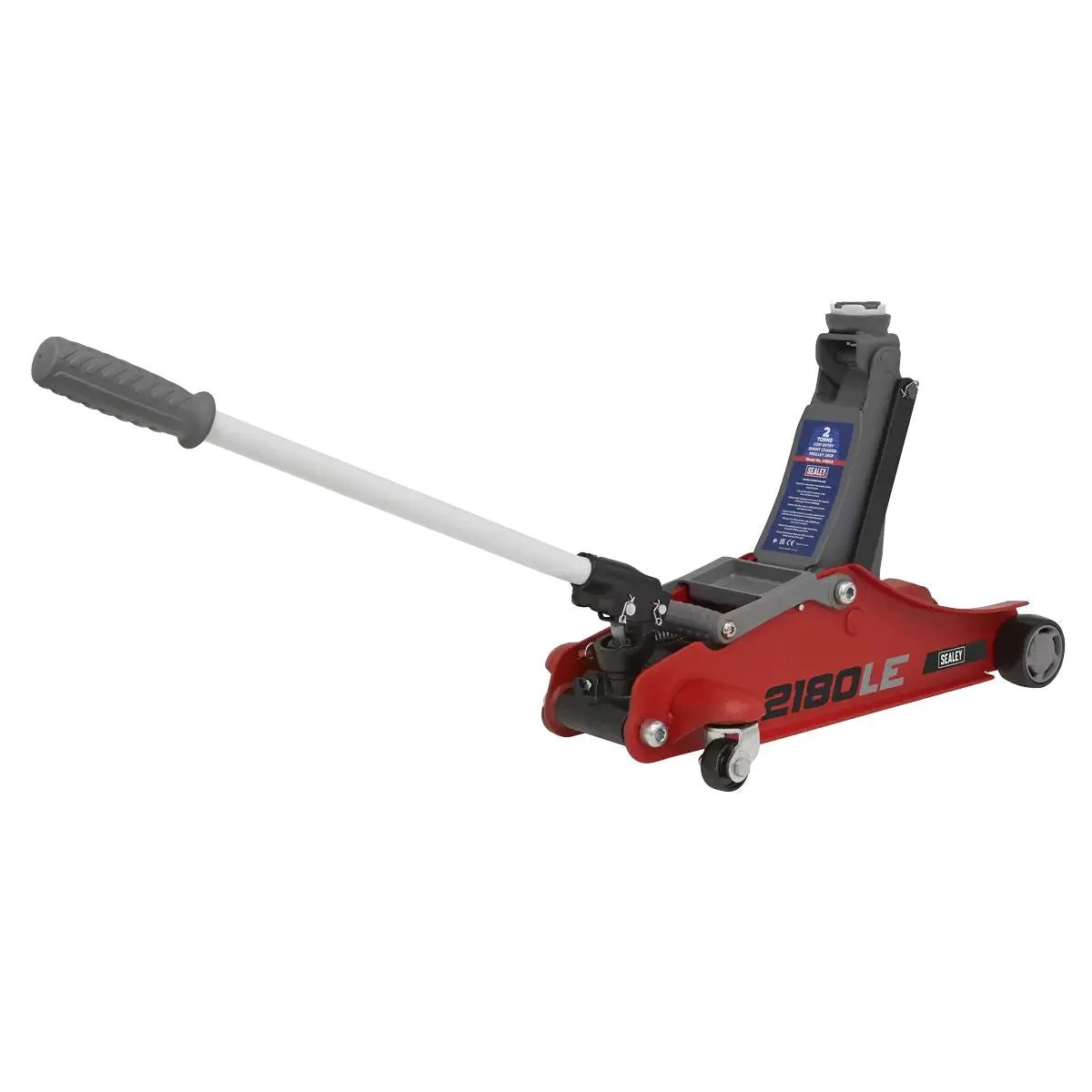 Sealey 2180LE 180 Handle Low Profile Short Chassis Trolley Jack 2 Tonne Red