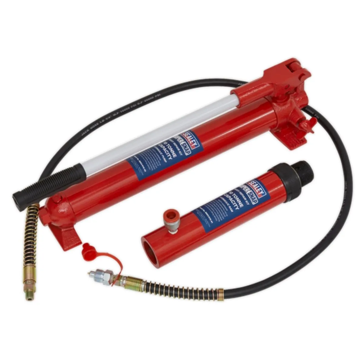 Sealey 610/45 Push Ram with Pump 10 Tonne & Hose Assembly