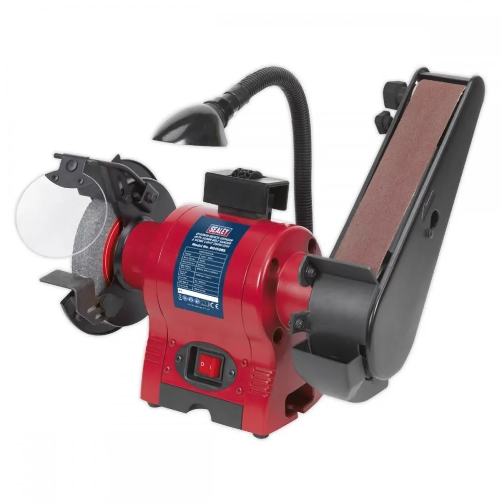 Sealey BG150BS Bench Grinder 150mm with 50mm Belt Sander & Work Light 250W/230V