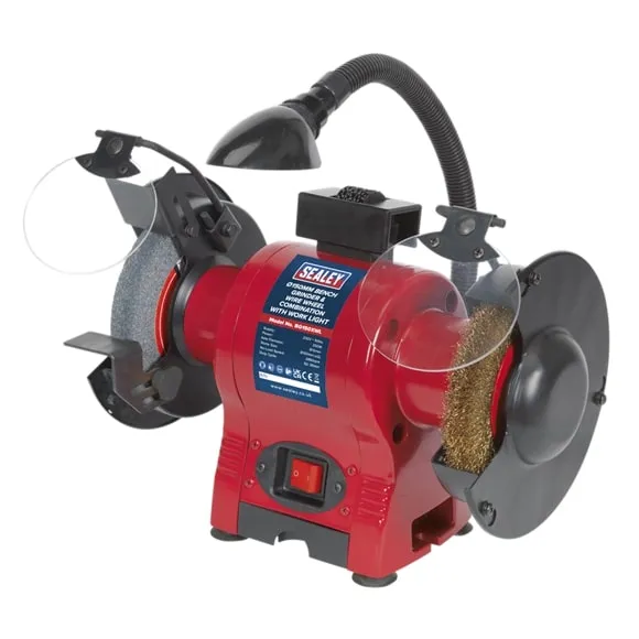 Sealey BG150XWL Bench Grinder 150mm with Worklight 250W/230V
